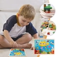 thumbnail image 1 of Fiudx Ofertas flash Artículos en oferta Rompecabezas de madera de 24 piezas para niños, juguetes educativos de educación temprana, 1 of 5