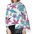 thumbnail image 5 of Shawl Wraps for Women - colorful leaf flowers Oversized Fall Winter Fashion Blanket Scarf for Women, 5 of 6