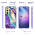 thumbnail image 4 of Petocase for Samsung Galaxy S23 Plus Case,[2 Tempered Glass Screen Protector + 2 Camera Lens Protector ]Marble Pattern Slim Shockproof Protective Soft Cover for Women Girls ,Purple, 4 of 7