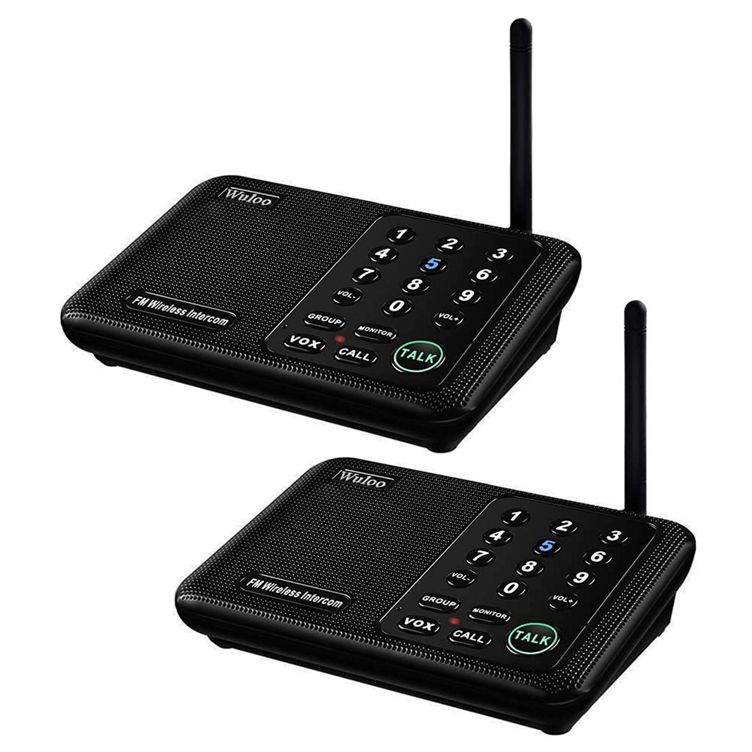 Room To Room Intercom System Wuloo Intercoms Wireless for Home 1 Mile (5280 Feet) Range 10 - Channel