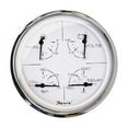 thumbnail image 2 of Faria 33864 Chesapeake Stainless Steel Multifunction Fuel Level/Oil PSI (80 PSI)/Water Temp (100-250°F)/Voltmeter (10-16 VDC) - 5", White, 2 of 3