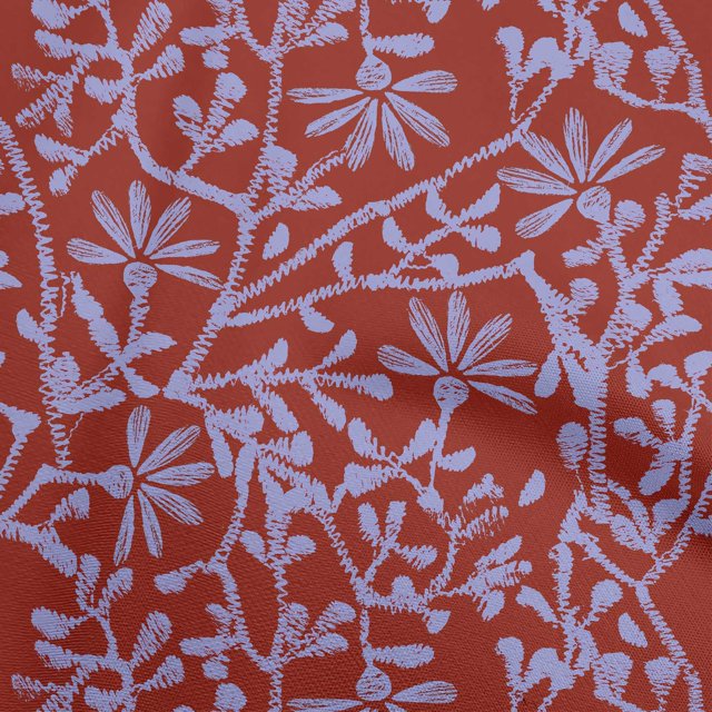 oneOone Rayon Maroon Fabric Asian Block Sewing Craft Projects Fabric Prints By Yard 56 Inch Wide