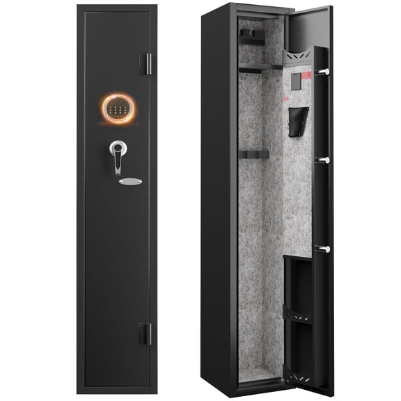 Sapital 2-3 Rifle Gun Safe, Cold Rolled Steel Cabinet with Electronic Keypad & Adjustable Shelf