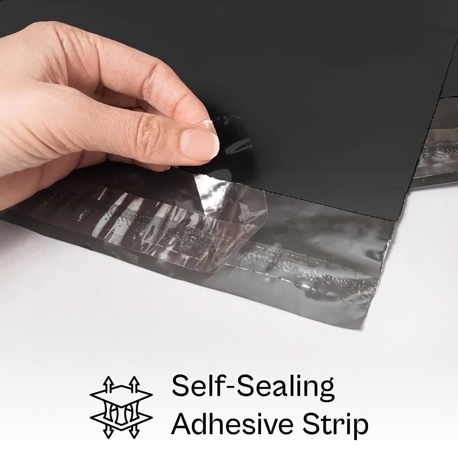 MMBM 6 x 9 Black Poly Mailer 2 Mil Self Sealing Polybags Packaging Shipping Mailing Envelopes Bags - 1000 Pieces