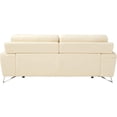 thumbnail image 3 of Cortesi Home  Phoenix Genuine Leather Sofa, Cream 80", 3 of 7