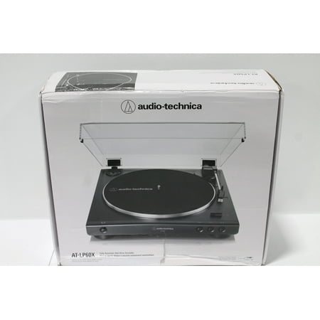 Audio-Technica AT-LP60X-BK Fully Automatic Belt-Drive Turntable Stereo - Black