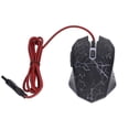 thumbnail image 1 of Ratón USB, ratón con cable negro Crack Gamer Mouse Gaming Mouse con cable resistente y resistente, 1 of 8