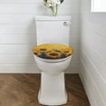 thumbnail image 4 of ZUXONGSY Sunflower Bird Toilet Lid Seat Cover Machine Washable Elongated Toilet Cover with Elastic Band Washroom Toilet Bowl Dust Cover Stain-Resistant Decoration for Washroom, 4 of 6