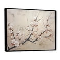 thumbnail image 2 of Designart "Simplistic Grey And Ivory Cherry Blossom" Cherry Blossom Floater Framed Wall Art Living Room, 2 of 5