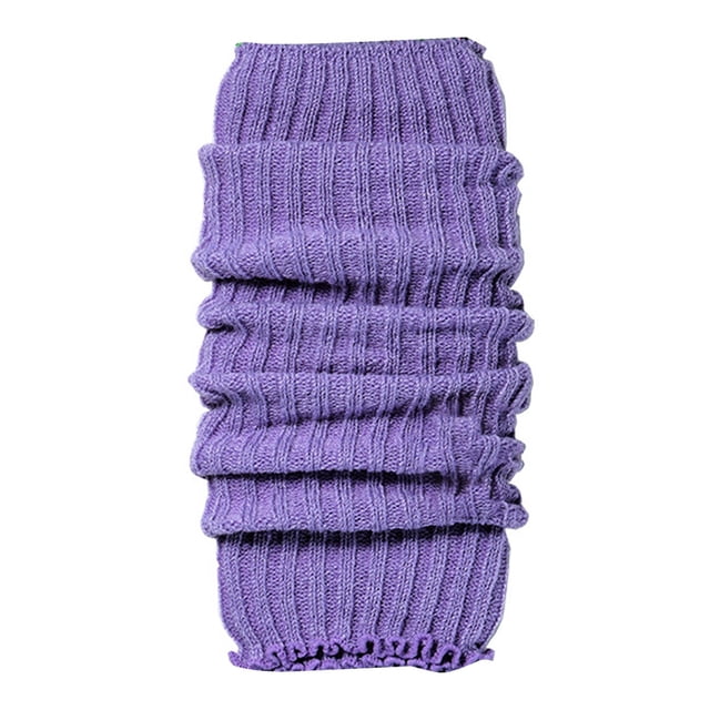 Women's Solid Color Foot Warmers Party Thick Leg Warmers Colored Fluorescent Wool Knitted Socks