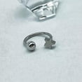 thumbnail image 6 of K-KED 1pc Titanium Steel Lip Labret Ring Star Shape Cartilage Hoop Ring Body Jewelry-Star-1.2*10mm, 6 of 6