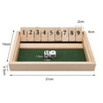 thumbnail image 6 of Travelwant Deluxe Dice Board Game – 9 Number Flip Tiles with Natural Wooden Box, 6 of 8