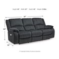thumbnail image 5 of Signature Design by Ashley Draycoll Power Reclining Sofa in Slate, 5 of 11