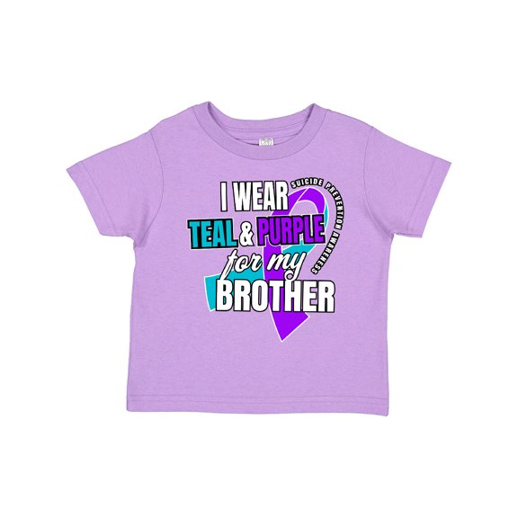 Inktastic Suicide Prevention I Wear Teal and Purple for My Brother Boys or Girls Toddler T-Shirt