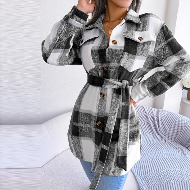 Puntoco Moda Mujer Otoño Invierno Casual Cómodo Tops de manga larga Chaqueta Outwear tops Rollbacks Puntoco Puntoco-3823