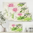 thumbnail image 4 of Designart ' Ancient Pink Lotuses In The Pond V ' Traditional Canvas Wall Art Print, 4 of 4