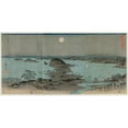 thumbnail image 3 of Andō Hiroshige 14x9 Black Modern Framed Museum Art Print Titled - Eight Views of Kanazawa at Night (1857), 3 of 5
