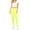 Neon Yellow, variant on Moa Collection Women's Casual Solid Full Length Leggings Elastic Waistband