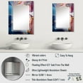 thumbnail image 4 of Designart "Trippy Pink and Blue Abstract Liquid Ink III" Abstract Liquid Ink Oversized Wall Mirror - Modern Abstract Bathroom Decorative Wall Mirror - Multiple Color Options, 4 of 6