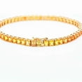 thumbnail image 3 of 14K Orange Sapphire Tennis Bracelet Silver Gold Bridal Jewelry,Bridesmaid Bracelet,Ombre Bracelet Wedding Gift, 3 of 3