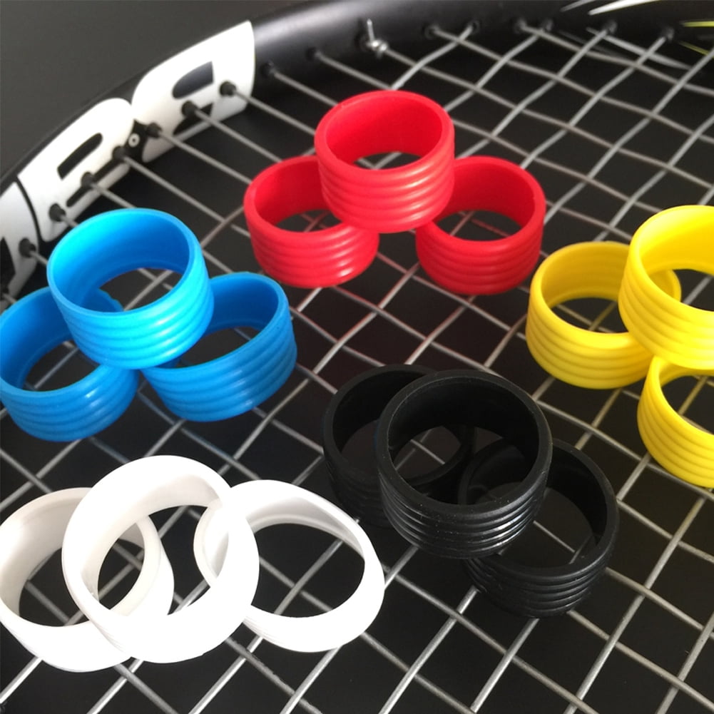 Tennis Racket Grip Bands - 2 Pack Black Rubber Overgrips For Tennis & Badminton Racket Handles