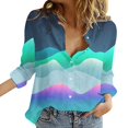 thumbnail image 2 of YVNAURA Relaxed Fit Floral Print Button Down Shirt Women Long Sleeve Tunic Blouse Casual Spring Outfit 2026 Round Neck Lightweight Wardrobe Staple, Pink,M, 2 of 5