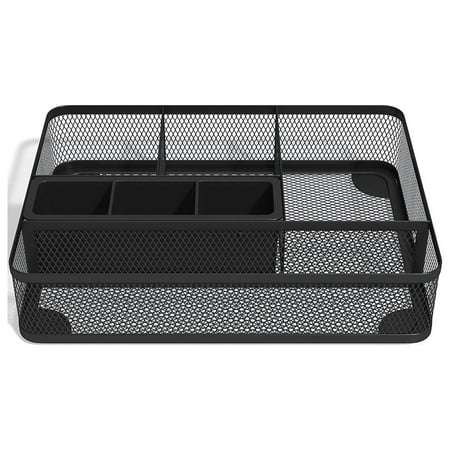 UPC: 0718103359351 | TRU RED 7 Compartment Mesh Drawer Organizer Matte Black TR57544-CC