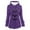 Purple, variant on Winter Savings Clearance! Lindreshi Cardigan Sweaters for Women Lightweight Clearance Women Color Horn Buttons Cardigan Padded Hooded Coat Jacket Overcoat