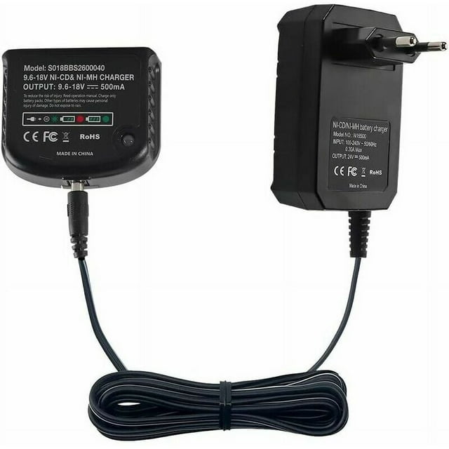 Dinheiro Cargador de repuesto compatible con Black & Decker 9,6 V 12 V 14,4 V 18 V Nicad Nimh batería HPB18-OPE HPB18 HPB14 HPB12 HPB96 244760-00 A1718 FSB18—