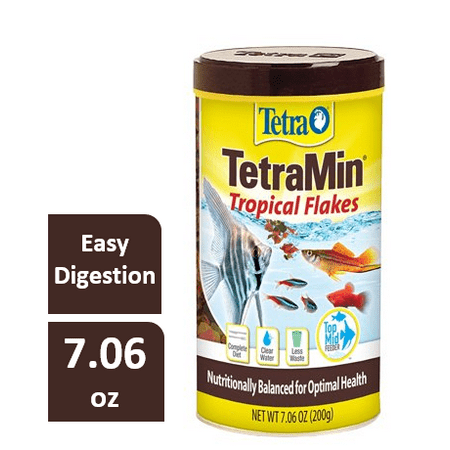 Tetra TetraMin Balanced Diet Tropical Fish Food Flakes, 7.06