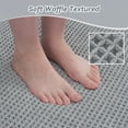 thumbnail image 3 of SIXHOME Bathroom Rugs Waffle Bathroom Runner 2' x 6' Super Soft Absorbent Non Slip Bath Mat Beside Tub Rubber Backed Machine Washable Bathroom Rugs with Tassels Boho Bathroom Decor Gray, 3 of 8