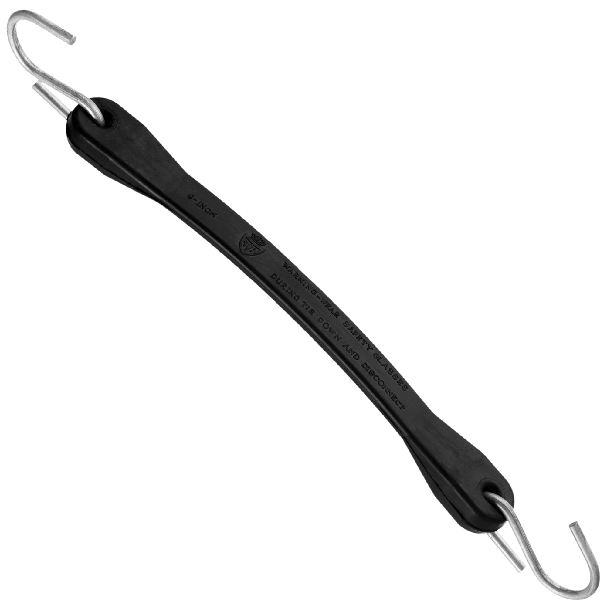 Rubber Bungee Cords with Hooks 10 Pack 15 Inch (27â€ Max Stretch) - Heavy-Duty Black Tie Down Straps for Outdoor, Tarp Covers, Canvas Canopies, Motorcycle, and Cargo - by Xpose Safety