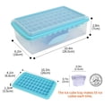 thumbnail image 3 of Ice Cube Tray with Lid and Bin for Freezer, Easy Release 55 Nugget Ice Tray with Cover, Storage Container, Scoop. Perfect Small Ice Cube Maker Tray & Mold. Flexable Durable Plastic, BPA Free, 3 of 6