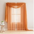 thumbnail image 2 of Amazing Sheer Window Scarf Fabric Sheer Voile curtain for Window Treatment - Add to Window Curtains for Enhanced Effect (56"x216", Orange), 2 of 2