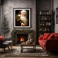 thumbnail image 5 of Retro Santa Christmas Poster Wall Decor Canvas Art Santa Prints Painting Picture Artwork Home Christmas Decoration No Frame, 5 of 7