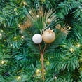 thumbnail image 2 of Holiday Time Branche de Fruits Or avec Pomme de Pin 9", 2 of 4