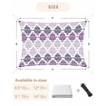 thumbnail image 6 of Sun Shade Sail 14x18Ft Luxury Boho Purple Flowers Gradient Pattern Uv Block Sunshade Canopy Outdoor Shade Cover Rectangle Shade Cloth For Patio Garden Yard Deck Pergola, 6 of 6
