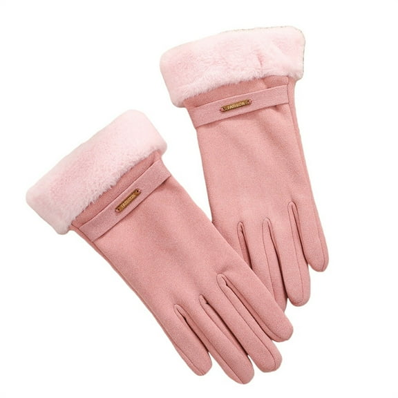 OJJCXA Womens Mens Gloves for Women Men Fleece Lined Touchscreen Friendly Cold Resistant Outdoor Winter Thermal Gloves