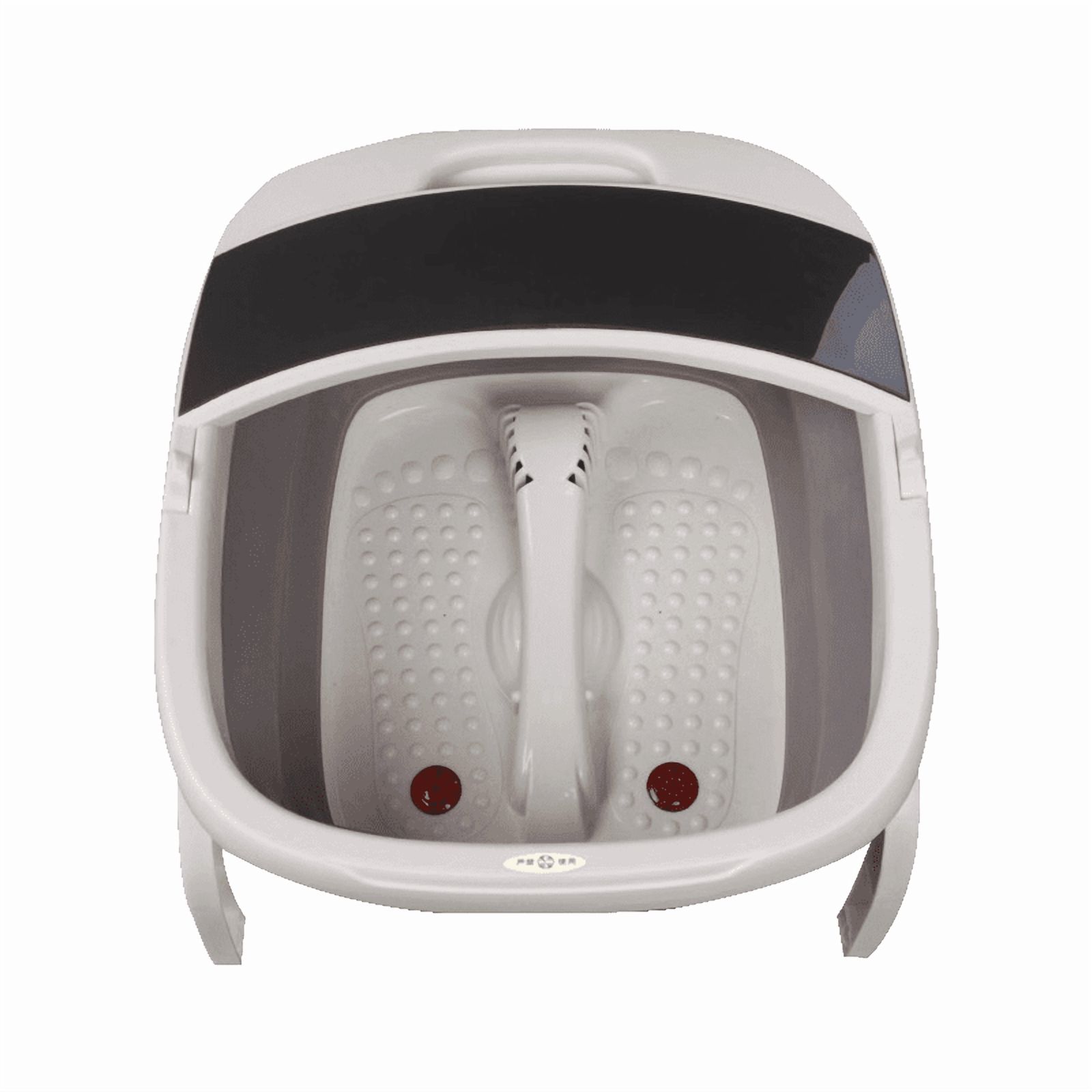 Folded Foot Bath Spa Massager - Heating & Bubble Wave - All in One Pedicure Machine Set for Relaxation & Red Light Therapy