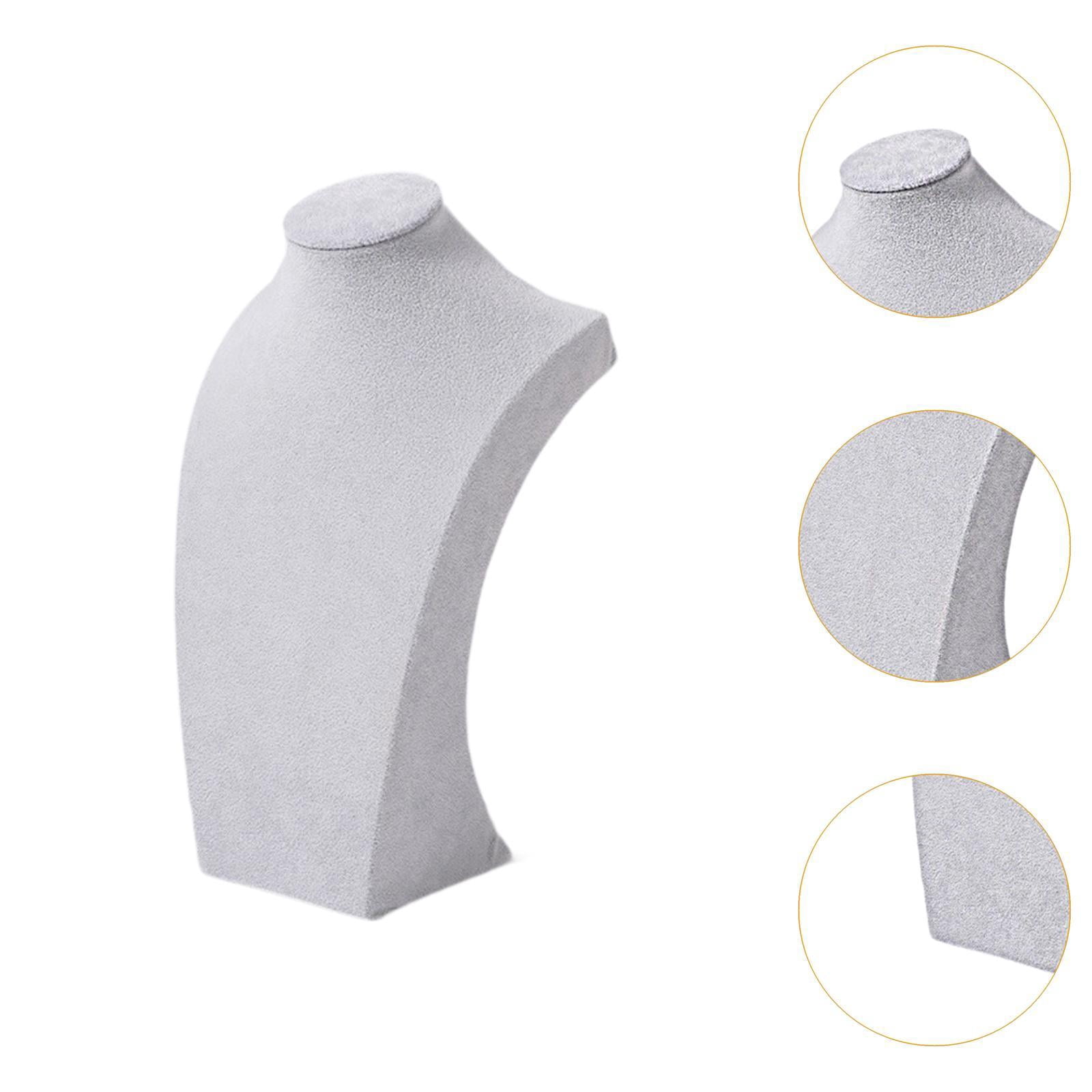Milageto Necklace Display Stand Display Necklace Mannequin for Business Selling Gray 30cm Height