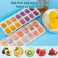 thumbnail image 4 of OIUR Silicone Refrigerator Ice Cube Trays with Lid BPA Free Large Square Ice Cube Tray Easy Release Stackable Ice Tray, 4 of 7