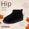 thumbnail image 4 of Cushionaire Hip 2 Genuine Suede Ankle Boots for Women, Cozy Faux Shearling Lining Pull On Winter Womens Boots, 4 of 19