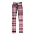 thumbnail image 4 of Kezqiaxn Trousers Pants for Women Checkered Elastic Waist Loose Pajama Bottoms Fall Pj Pants Fashion Clothing Multicolor E XL, 4 of 7