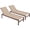 Brown, variant on Gymax Set Of 2 Patio Chaise Lounge Outdoor Adjustable Lounge Chair W/ 6-Position Backrest Grey