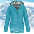 Biggon Womens Fashion Solod Color Rain Jacket With Hood Lightweight