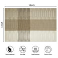 thumbnail image 2 of EVNELE Woven Placemats Set of 4, Light Gold Anti-Slip Heat PVC Resistant Kitchen Table Mats, 12×18 Inch, 2 of 6