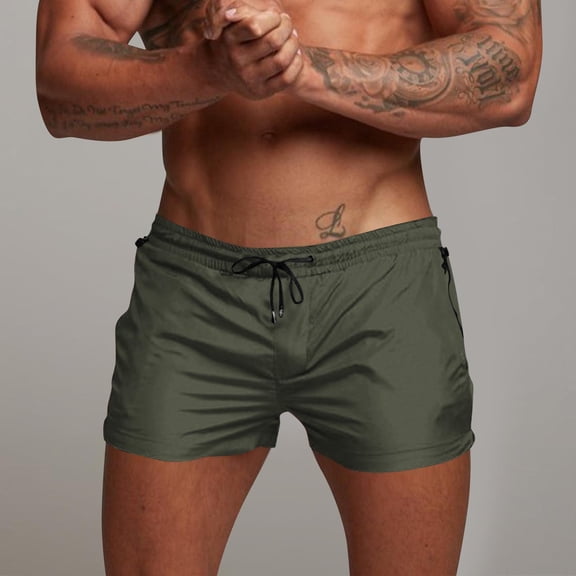 Mceream Gym Shorts Men with Liner Quick Dry Running Bodybuilding Short Shorts with Pockets Summer Drawsting Lightweight Athletic Shorts Outdoor Casual Workout Running Short Pants Army Green M