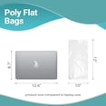 thumbnail image 4 of Clear Flat Poly Bags, 1.25 Mil Open Top, 1000 Count, 6 x 12 in, 4 of 7