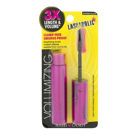 Hard Candy Lashaholic Volumizing Mascara, Blackest Black, 1.2 fl