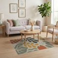 thumbnail image 3 of ODIKA 4'x6' Earthy Tones Mid-Century Modern Design Washable Area Rug Abstract Botanical Pattern with Retro Flair for Home Office, Under Desk, Non-Slip Chair-Friendly, Flatwoven, 3 of 7